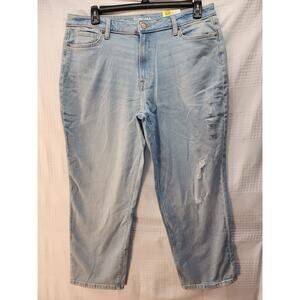 Sonoma Jeans Womens 18 Short Blue Denim Straight Leg High Rise Vintage Style